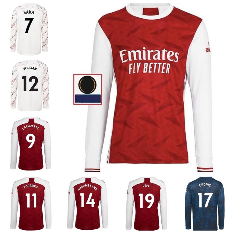 

Arsen Long Sleeves TIERNEY SAKA WILLIAN Mens Soccer Jerseys 2021 MAITLAND-NILES THOMAS PEPE Home Away 3rd Goalkeeper Football Shirt Uniforms, Black;yellow