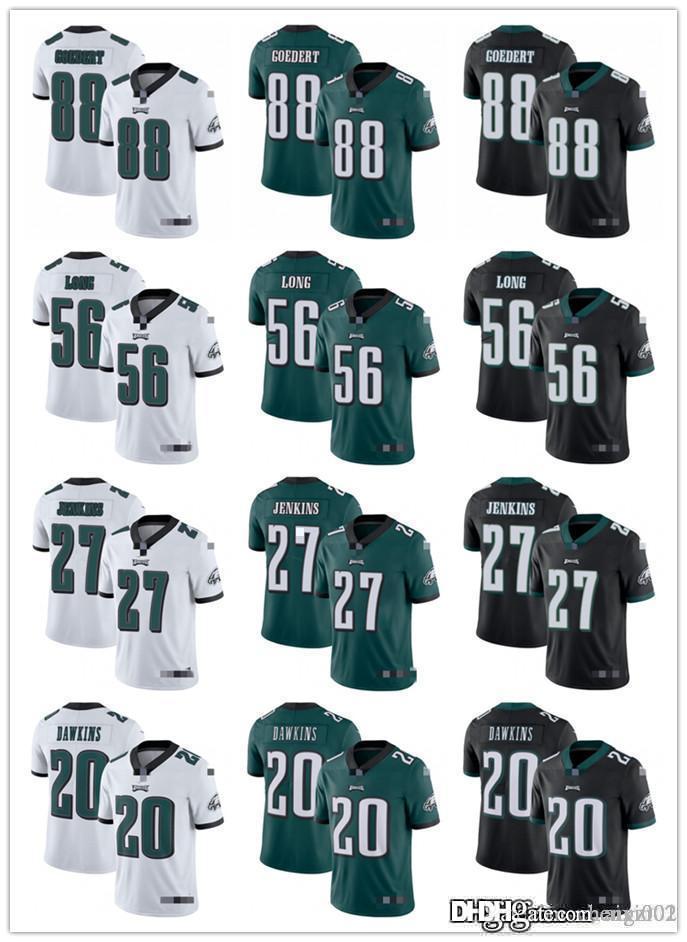 

Men Women Youth Philadelphia Eagles 20 Brian Dawkins 27 Malcolm Jenkins 88 Dallas Goedert 56 Chris Long Football Jersey, Black;red