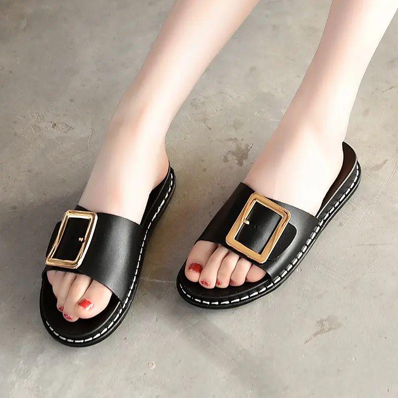 

Sandals 2021 Women's Slippers Non-slip Comfortable And Fashionable All-match Tenis Feminino Basket Femme, Black