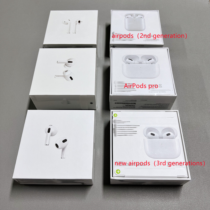 

Bluetooth Earphone AirPods Pro Airpod 3 Wireless Earphones Valid Serial Number 3rd generation Headphones GPS Noise Reduction AP3 2nd Gen Earplugs MagSafe Charging, White