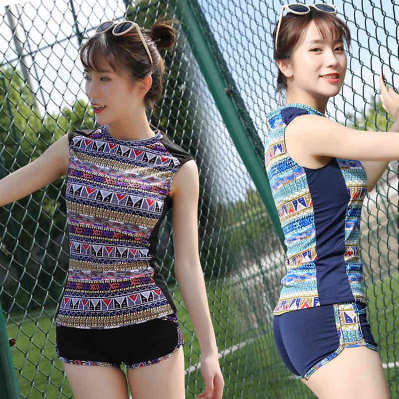 Student 2021 Women&#039;s Sports Bikini Spa Conservative Swimsuit-image-678738130