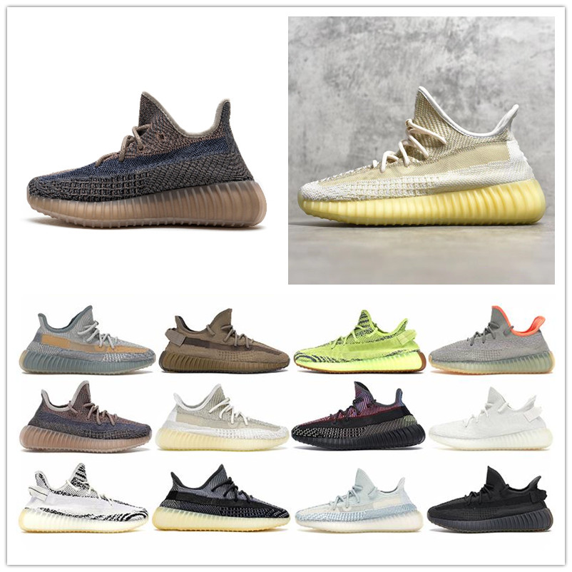 

2021 Men Running Shoes Tail Light Earth Yecheil Black Static Reflective Marsh Flax Gid Glow Clay Beluga Women Sneakers Trainers Sports, 33 citrin reflective fw5318