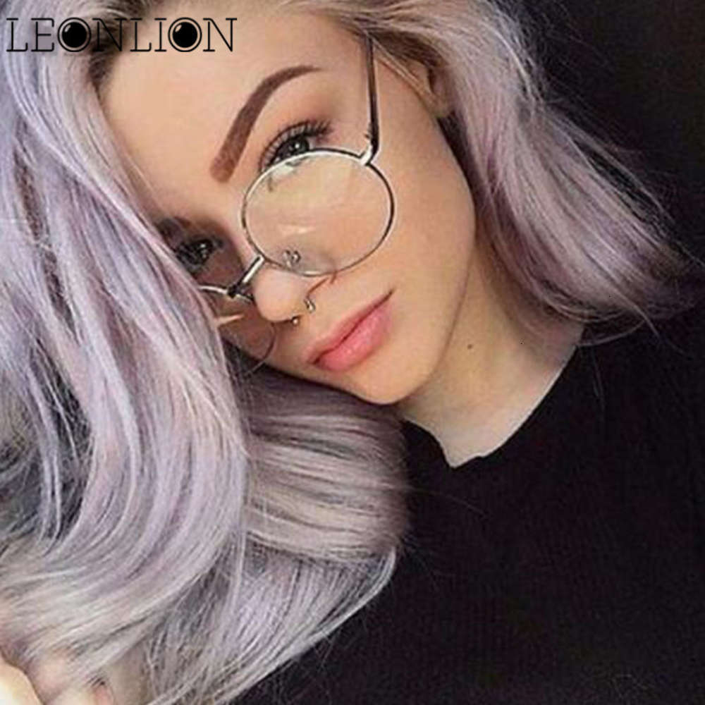 

sunglasses Leonlion 2021 Round Metals Women Short Color Classic Retro Rainbow Sunglasses Men Eyes The Sol Masculino UV400, Black