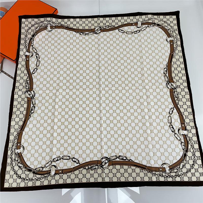 

Scarves Silk Scarf 90*90cm Luxury 100% Hand Rolled 100 Designers Foulard 90x90
