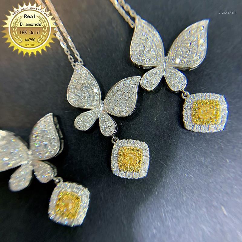 

Real 18K Gold Necklace Natura 0.75ct Diamonds H-M029 Chains