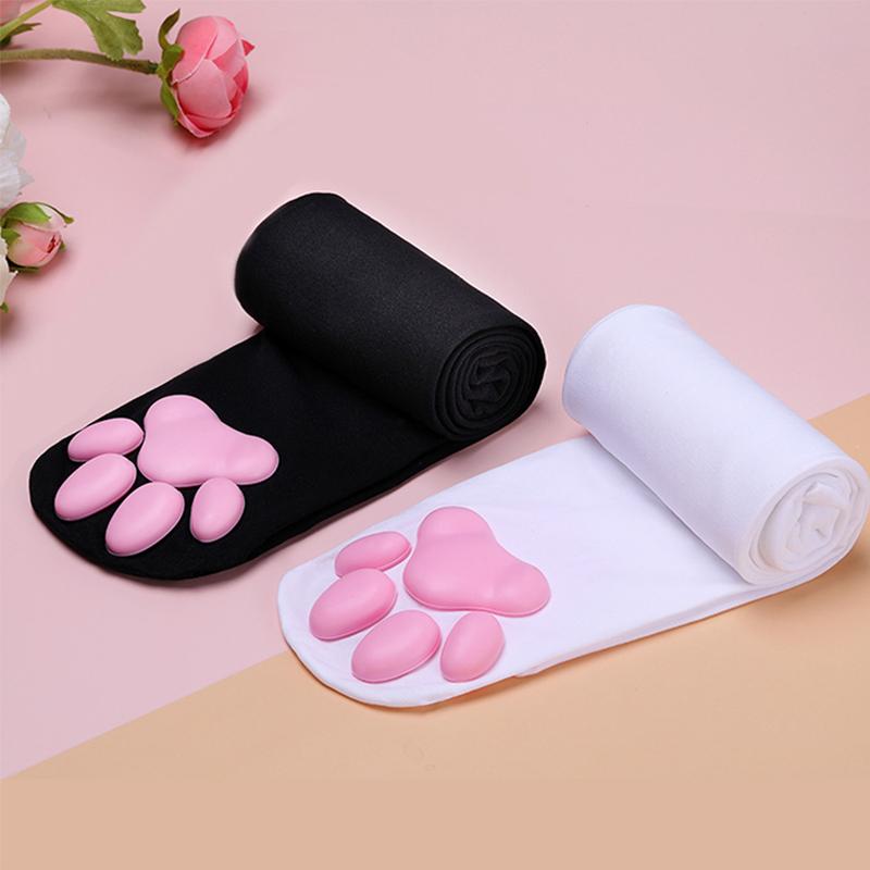 

Five Fingers Gloves Cat Socks Gothic Lolita Long Fashion Women Girls Kawaii 3D Claw Toe Beanies PawPads Cosplay Thigh High