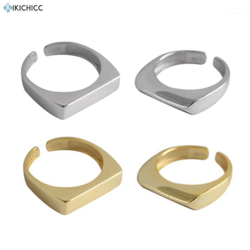 

Cluster Rings Kikichicc 100% 925 Sterling Silver Mutiple Round Circle Irregular Resizable Ring 2022 Fashion Women Luxury Jewelry, Golden;silver