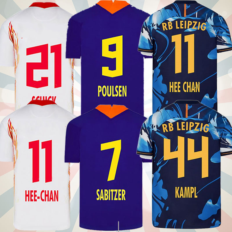 

2021 2022 Leipziges Soccer Jersey SZOBOSZLAI HEE-CHAN 20 21 RBL football jerseys KONATE SABITZER KLUIVERT POULSEN HALSTENBERG Men+Kids kits, Third