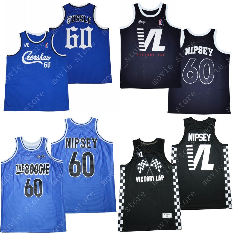 

Men's Crenshaw 60 Nipsey Hussle Victory Lap Cover Hip Hop Rap Basketball Jersey Stitched Sports Shirt, Blue