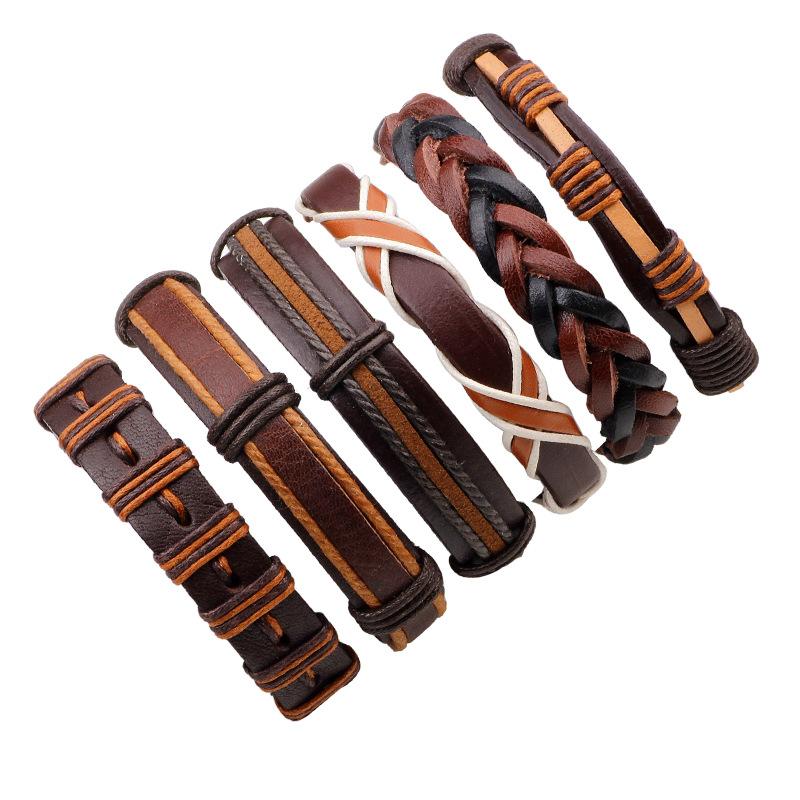 

Charm Bracelets YAL Style Bracelet Accessories Fashion Cowhide Wax Rope Knitting Mood Six Piece Set Sports Goods Source