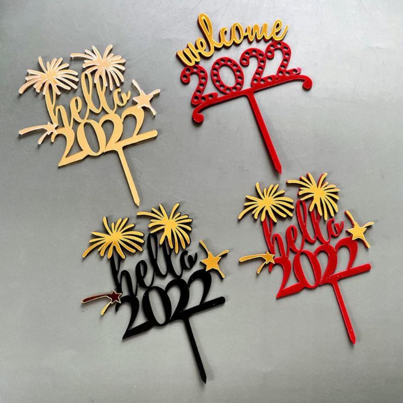 

Other Festive & Party Supplies 5Pcs Cake Pick Useful Hello 2022 Baking Cupcake DIY Wide Application Topper