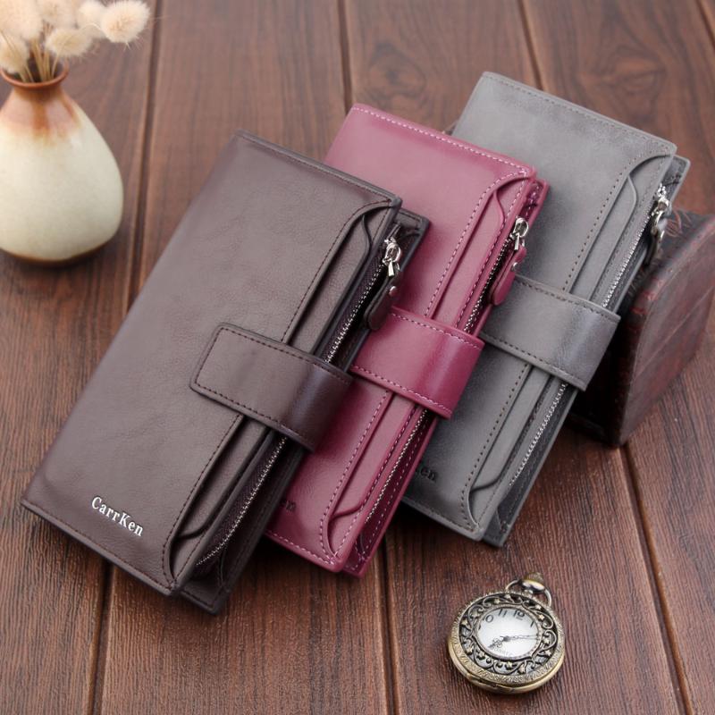 

Wallets Office Lady Fashion Women Men Leather Clutch Wallet Zipper Long Card Holder Case Purse, Blue