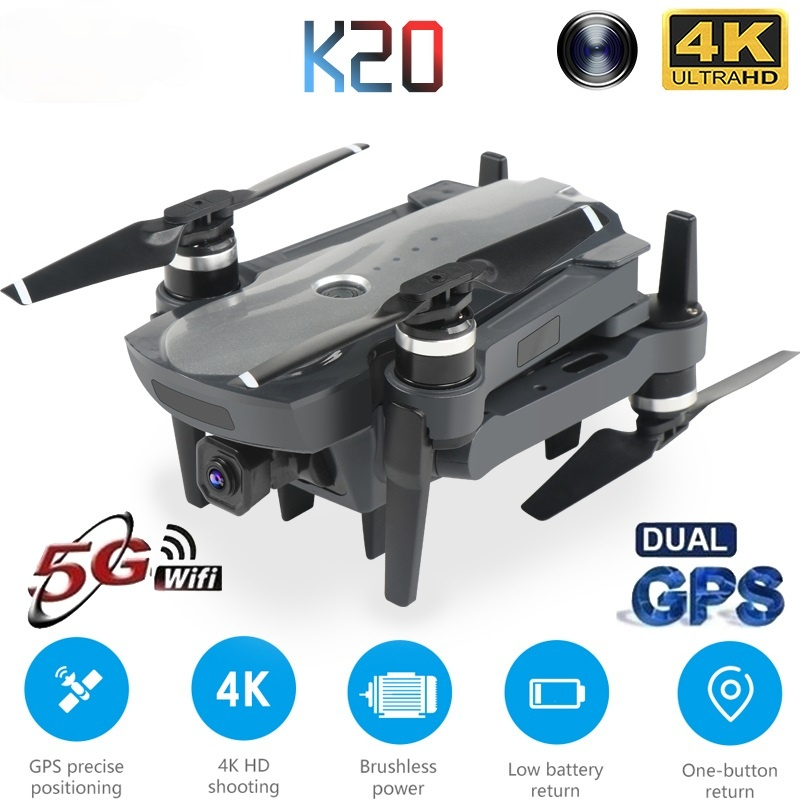 

XKJ New Drone Brushless Motor 5G GPS Drone With 4K Dual Camera Professional Foldable Quadcopter Long Remote Distance Drones