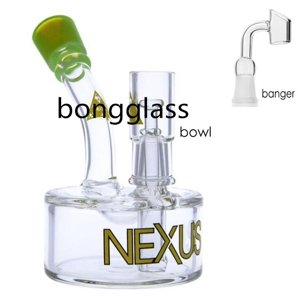 

Thick Glass Bong Heady Oil Rig Mini Bong water Pipes Glass Vapor Dab Rig NEXUS Water Pipes Base 5 Inches 14mm Joint