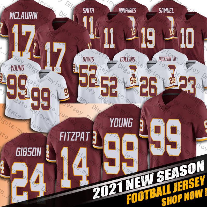 

99 Chase Young 14 Ryan Fitzpatrick Jersey 17 Terry Mclaurin 24 Antonio Gibson Jerseys Washingtons Football Team Jamin Davis Landon Collins, Youth size s-xl (hp)