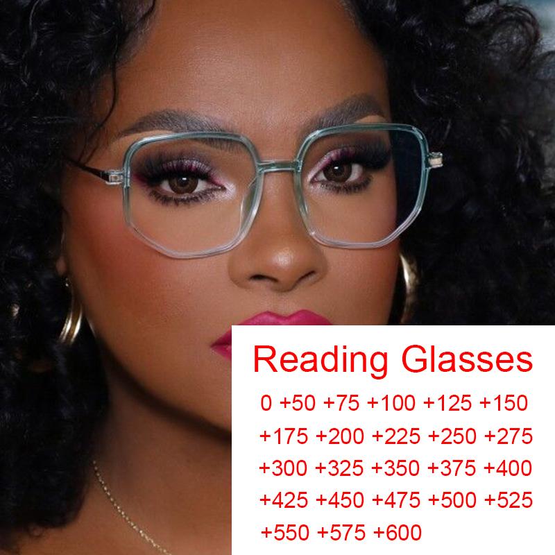 

Sunglasses Green Clear Computer Reading Glasses Women Men Blue Light Blocking Eyeglasses 0 To +6.0 Vision Fashion Gradient Eyewear
