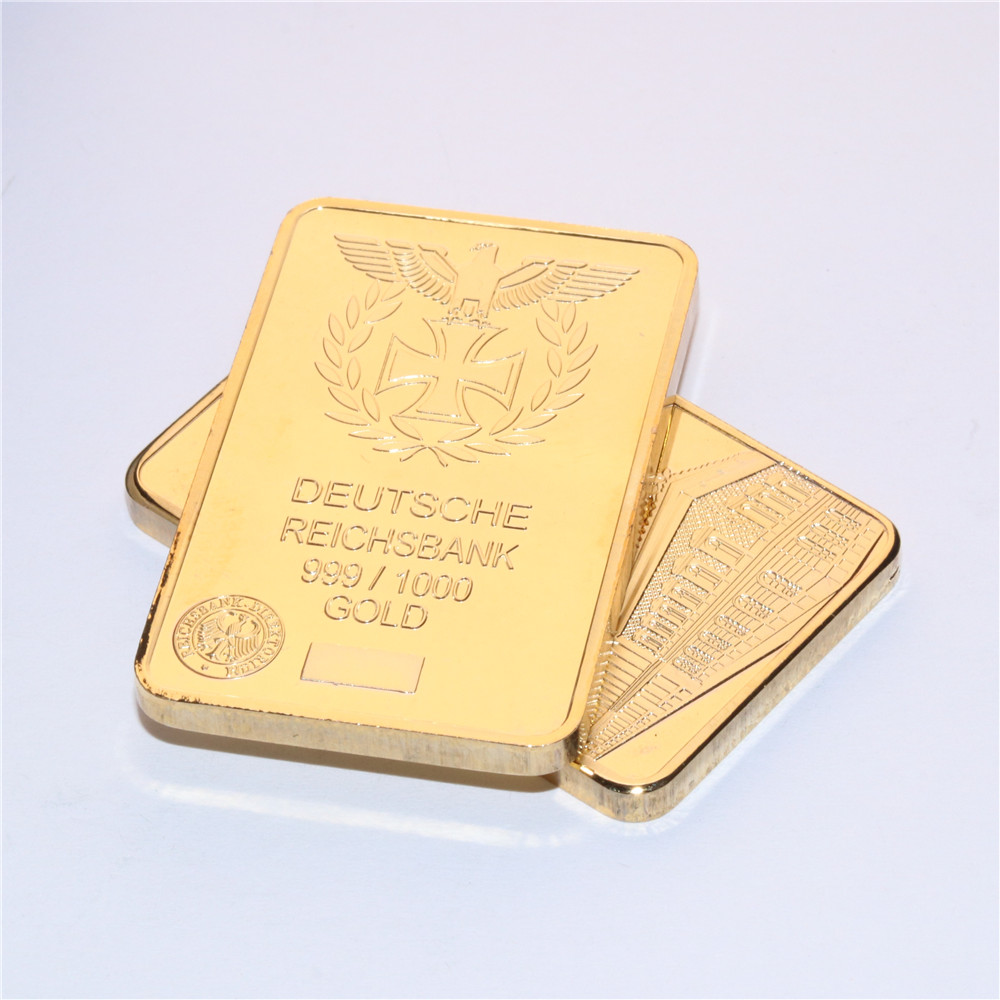 

German Die Bismarck Battleship gift Gold Plated Bullion Bar/Coins 1OZ Germany Navy Deutsche Marine Gold Bar Souvenir Coin