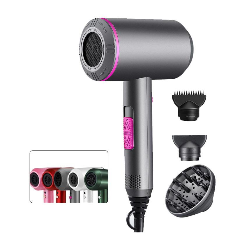 

Electric Hair Brushes 1800W Dryer Care Strong Cold Wind Blowdryer No Leaf Barber Hairdryer Portable Travel Household Professional