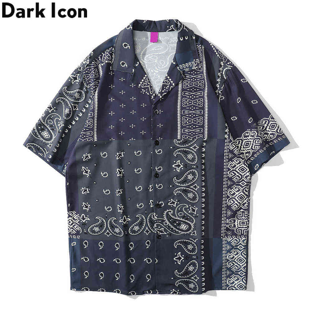 

Bandana Polo Shirt Men Summer Vintage Street Men's Shirts Male Top 210603, As photo