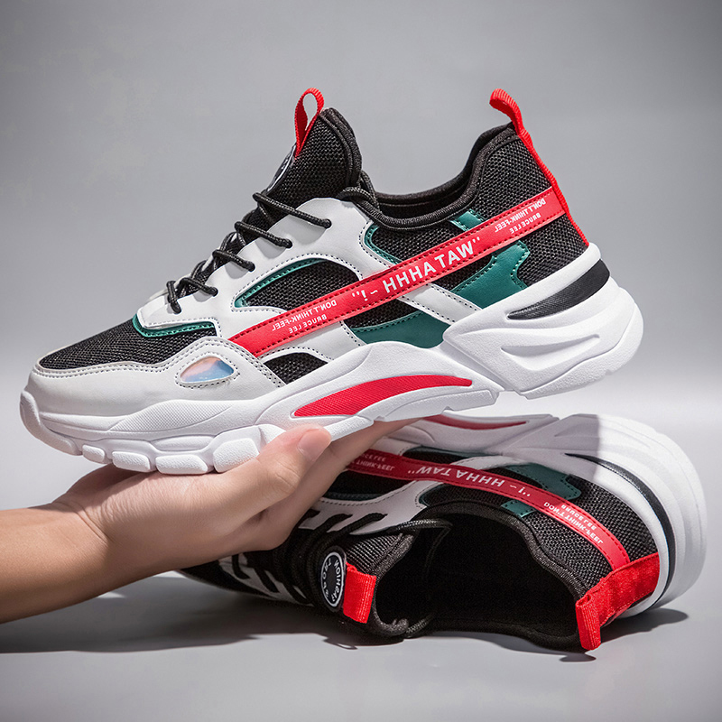 

Newest Womens Mens Sports Trainers Size Running Shoes Gray Black Blue Red White Sunmmer Thick-Soled Wear-Resistant Runners Sneakers Code: 02-0895