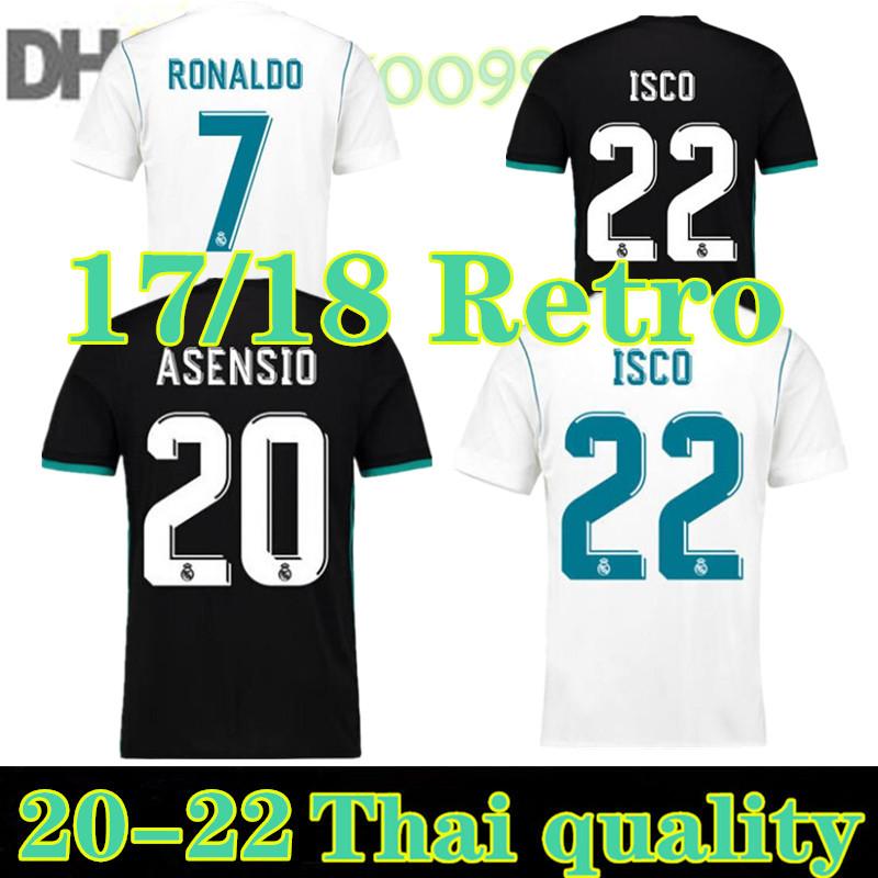 

2017 2018 real madrid soccer jersey 17 18 BALE BENZEMA MODRIC Retro football shirts Vintage ISCO Maillot SERGIO RAMOS RONALDO Camiseta S-3XL, 17/18 home no patches