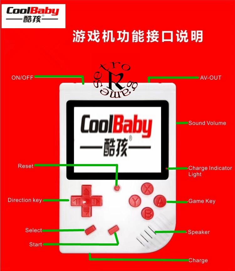 

Portable Game Players TY-01 Retro Mini Handheld Console 8 Bit 3.0 Inch LCD Color Colour Children Player Built-in 400 Games