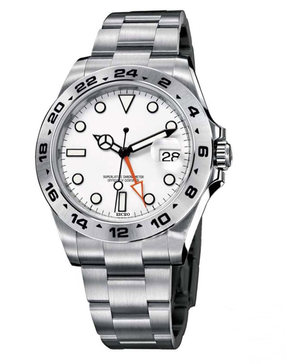 

Men's Watch Master Design Limited Edition Maker Explorer 216570 Stainless Steel Asia 2813 White Dial Movement Mechanical Automatic, Custom payment