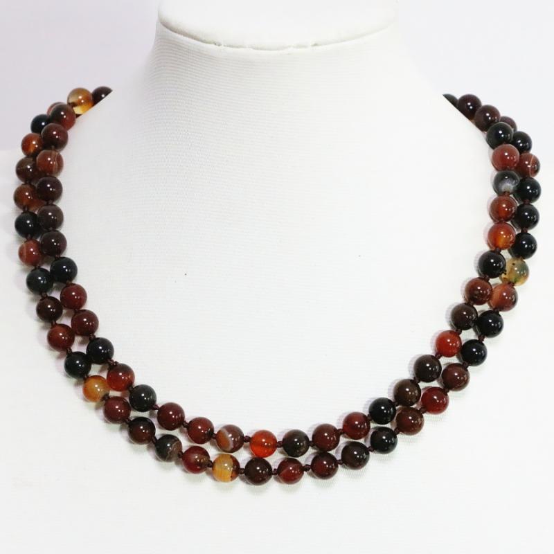 

Arrival Fashion Multicolor Dream Agat Onyx 8,10mm Round Beads Long Chain Women Ceremony Charms Necklace Jewelry 36inch B1470 Chains