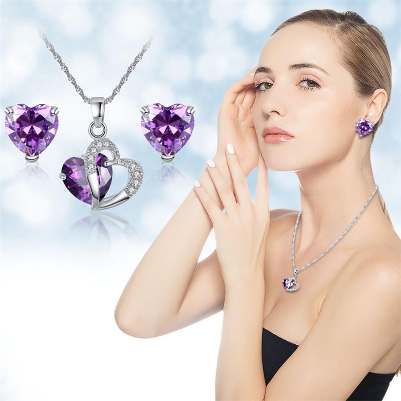 Pendant Necklaces Fashion Crystal Zircon Drop Necklace Lady Wedding Temperament Bridal Jewellery Assembly Gift Y20-image-708543793