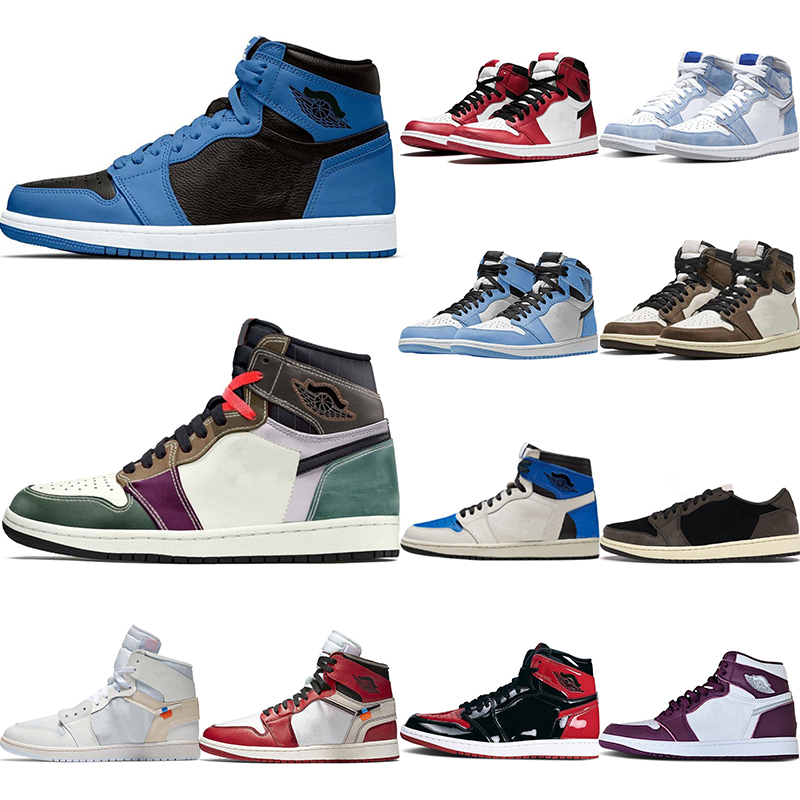 

Hand Crafted Basketball Shoes Dark Marina Blue Military x Fragment 1 1s High OG SP Low University Mocha Unc bordeaux Men Retro Sports Sneaker Trainers