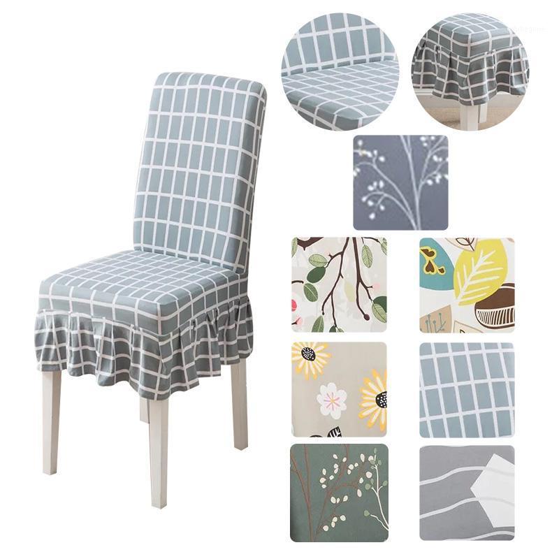 

Universal Fabric Chair Cover For Dining Room Chairs Spandex Elastic With High Back Kitchen Covers