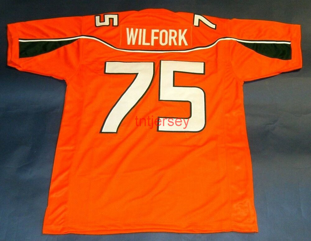 

cheap custom VINCE WILFORK MIAMI HURRICANES JERSEY STITCHED add any name number, Orange