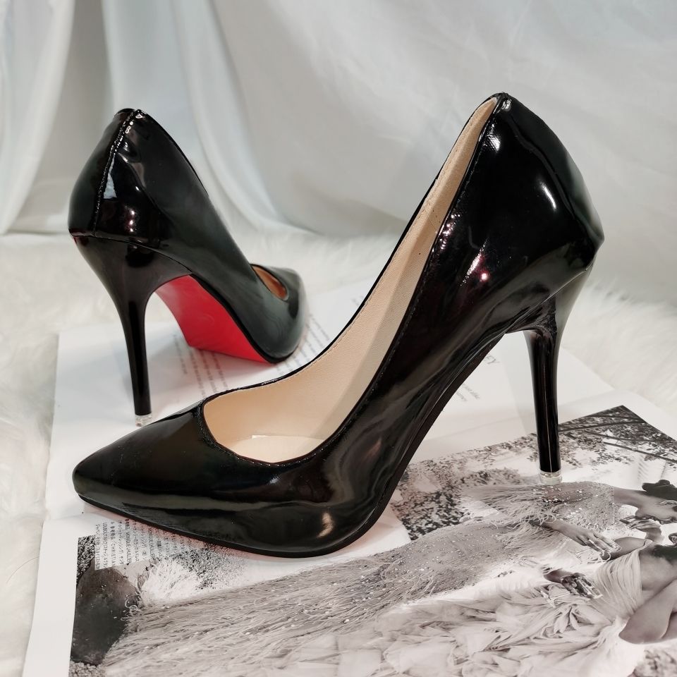 

designer Dress shoes womens Stiletto Heels 8 10 12CM pu Leather Point Toe Pumps, 13