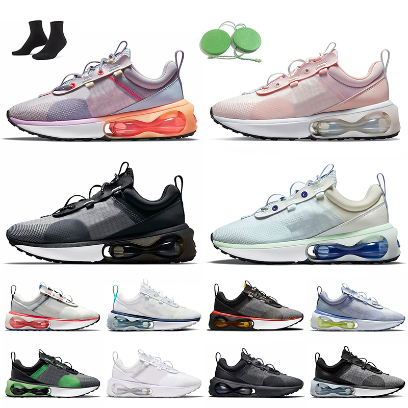 

AirMax 2021 Fashion Sports Women Mens Running Shoes Air Max Cushion Trainers Venice Barely Rose Black Grey Thunder Blue Ghost Ashen Slate Mystic Red Jogging Sneakers, Thunder blue red 36-45