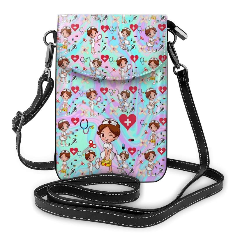 

Noisydesigns Cartoon Beauty Girls Crossbody Bags Women Mom Nursing Messenger Bag Ladies PU Mini Flap Hasp Drop Shoulder