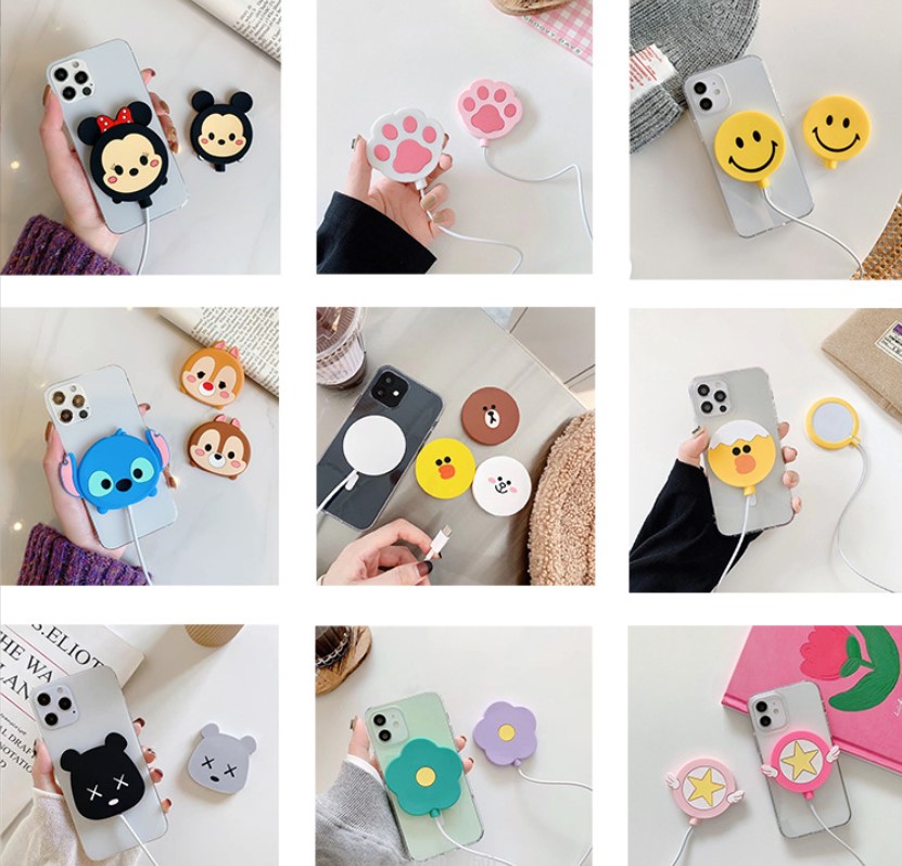 

hot 3D Box Different Parttern Silicone Cartoon Cover Earphone Case for magsafe wireless charger