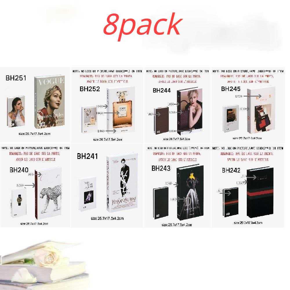 

9 Pack Fake Books Set Decor for Home Decorative Books Modern Simulation Fashion Book Luxury Home Decor Club Hotel Model Room Y0603
