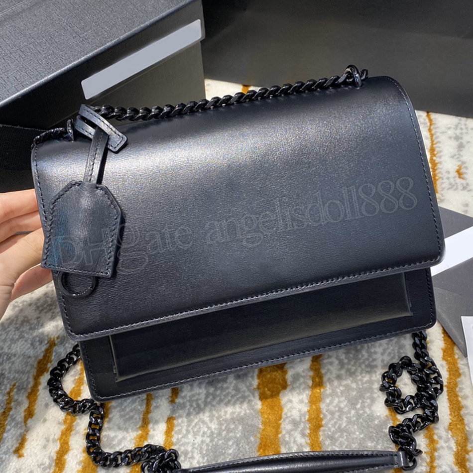 

Designers Bags Womens Cross Body Purses Handbags top 7A quality Black Genuine Leather Cowhide sun set Envelope postman Chain Shouler Messenger bag, Contact us