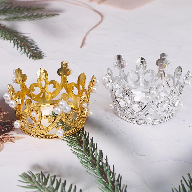 

Other Event & Party Supplies Mini Crown Cake Decoration Princess Topper Pearl Tiara Children Hair Ornaments For Wedding Birthday