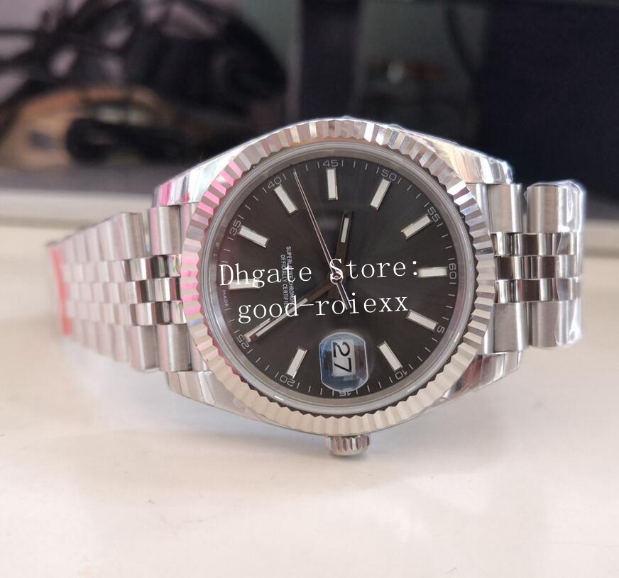 

Watches Men's Watch Men 41mm Automatic Cal.3235 Movement Eta Gray Wimbledon Date Flute Bezel 904L Steel Jubilee Bracelet EW Superlative 126334 Dress Wristwatches, Box