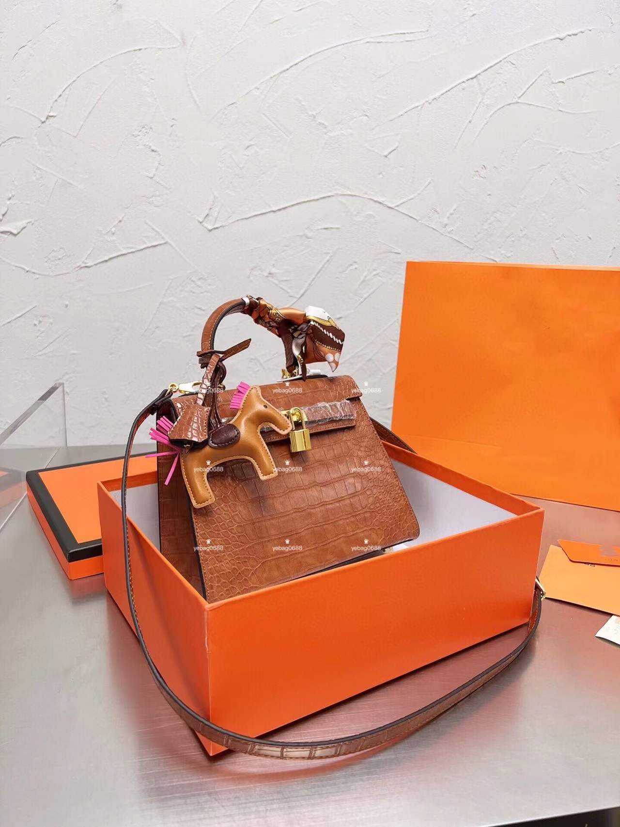 

birkin top quality Tote Bag Handmade Togo Luxury designer Handbags imitation brands classic fashion women purse cowhide leather pochette clutch Crocodile Skin, Customize