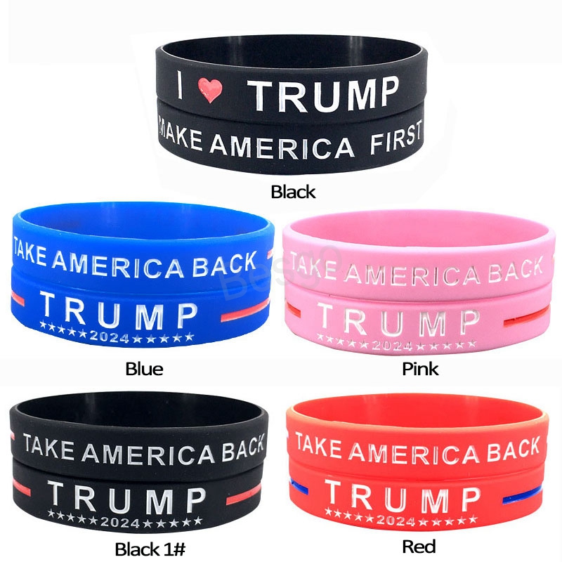 

Donald Trump Silicone Bracelet Festive Make America Great Again Bracelets 2024 Election President Save Us Again Sport Wristband BH5884 WLY
