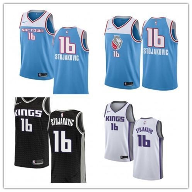 

2021 Kemba King Basketball jerseys 16 Peja Stojakovic New for shop Fan Edition Men women youth Basketball Jersey, Black