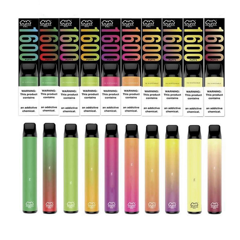 

Puff XXL E-cigarettes Disposable Vape pens 1600 Puffs 850mAh Battery PuffBar Bars Posh Plus Bang XL Pre-filled Device Kits DisposableS e cigarettes