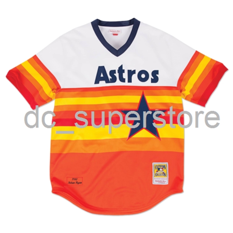 

Mitchell & Ness White 1980 Nolan Ryan Jersey Stitched Custom Men Women Youth Basketball -6XL, Orange