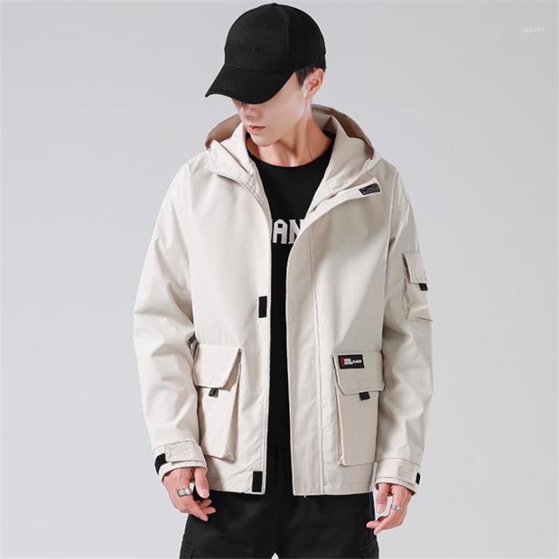 

Men' Jackets Men Spring Hooded Bomber Coat 2021 Windbreakers Autumn Casual Hoodies Sportswear, Black