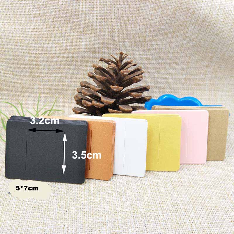 

5*7cm multi color DIY blank hair claw/barrette products packing card paper hair clip display card 100pcs per lot