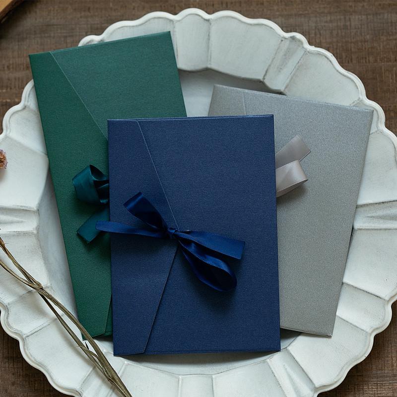 

50pcs/set Vintage Ribbon Kraft Blank Paper Envelopes Wedding Invitation Envelope /Gift Envelope/12 Colors Drop Gift Wrap