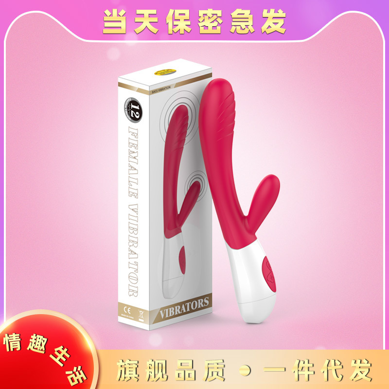 Adult Sex Products Masturbation Device Silicone Electric Waterproof Double Head Frequency Conversion Female Massage Vibrator-image-722652116