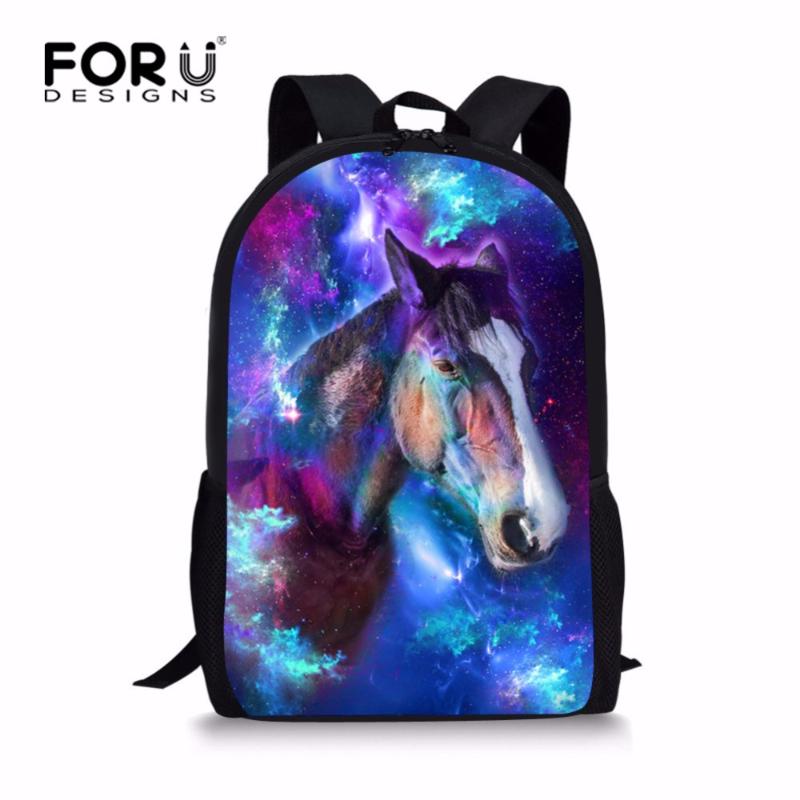 

Personalized Printing Horse Backpack For Teen Girls Cool Galaxy Star Kids School Bagpack Middle Children Rucksack Bags